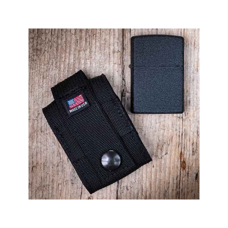 ETUI ZIPPO POUCH BLACK WITH LOOP 60.001221