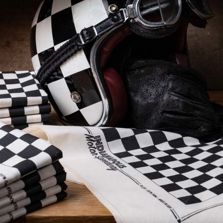 Bandana checkerboard pattern INDIANAPOLIS Motor Speedway  - made in USA