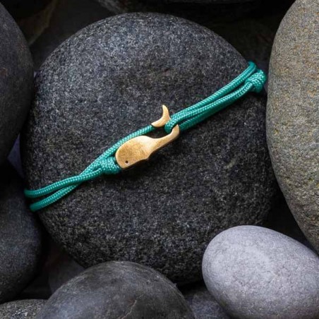 Bracelet Baleine sur cordon Turquoise  CAPE CLASP - made in USA
