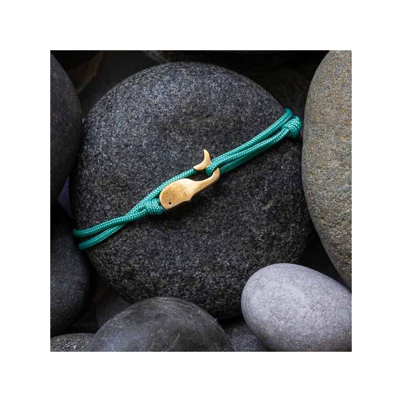 Bracelet Baleine sur cordon Turquoise  CAPE CLASP - made in USA