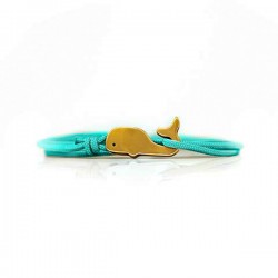 Bracelet Baleine sur cordon Turquoise  CAPE CLASP - made in USA