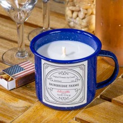 Citronella candle in enamel mug - Made in USA