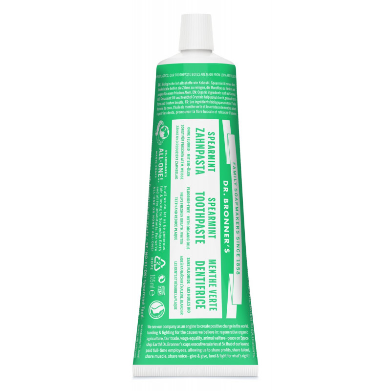 Spearmint Toothpaste⎟ DR BRONNER'S⎟LE COMPTOIR AMERICAIN