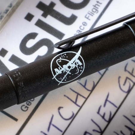 CLASSIC MATTE BLACK BULLET SPACE PEN NASA LOGO & CLIP - Made in USA