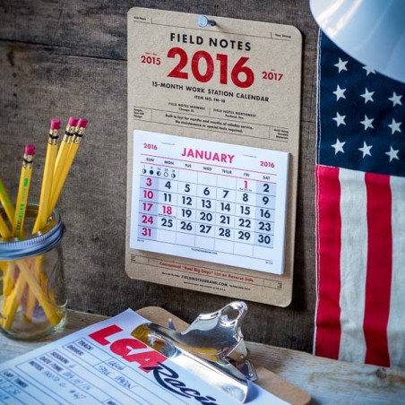 2016 -15-Month Work Station Calendar by FIELD NOTES