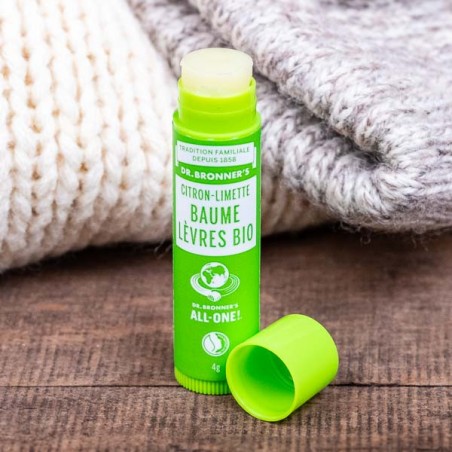 Baume lèvres bio citron vert limette  - Dr. Bronner's - Made in USA