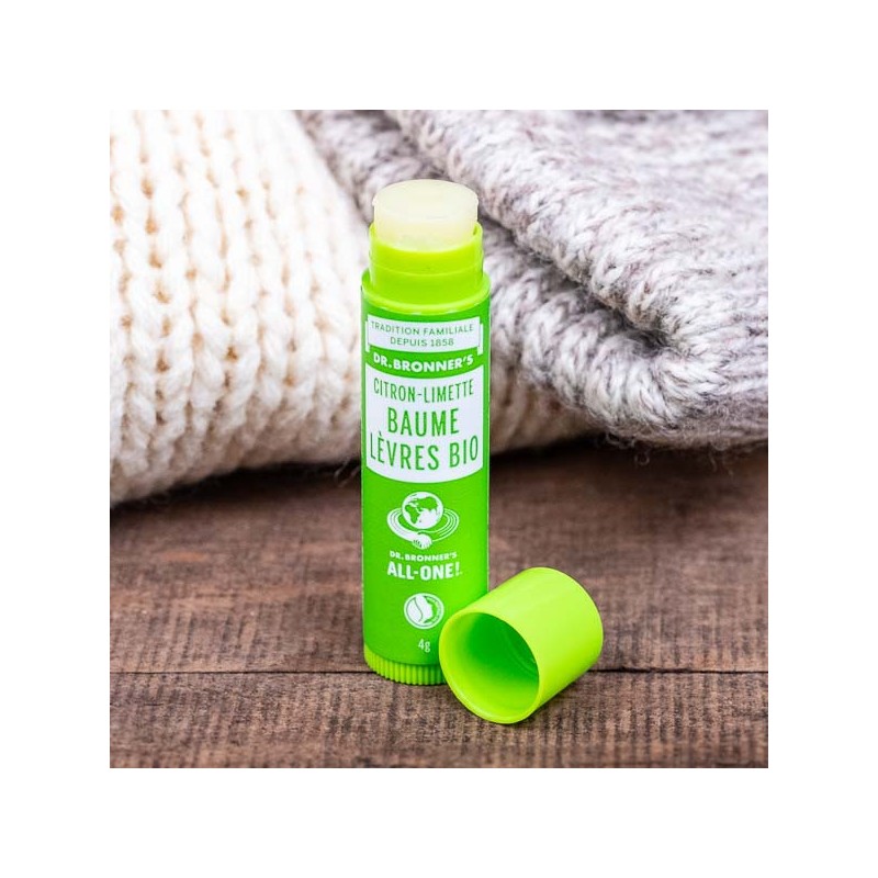 ORGANIC LIP BALMS Lemon Lime - Dr Bronner's- made in USA