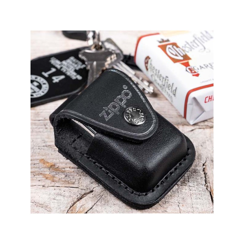 ETUI ZIPPO POUCH BLACK WITH LOOP 60.001221