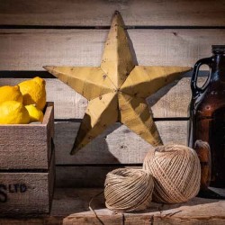 AMISH TIN BARN STAR mustard Yellow made in USA