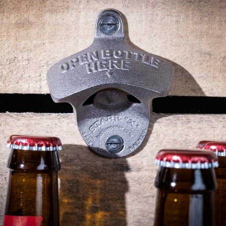 Wall Mount Bottle Opener STARR Unplated