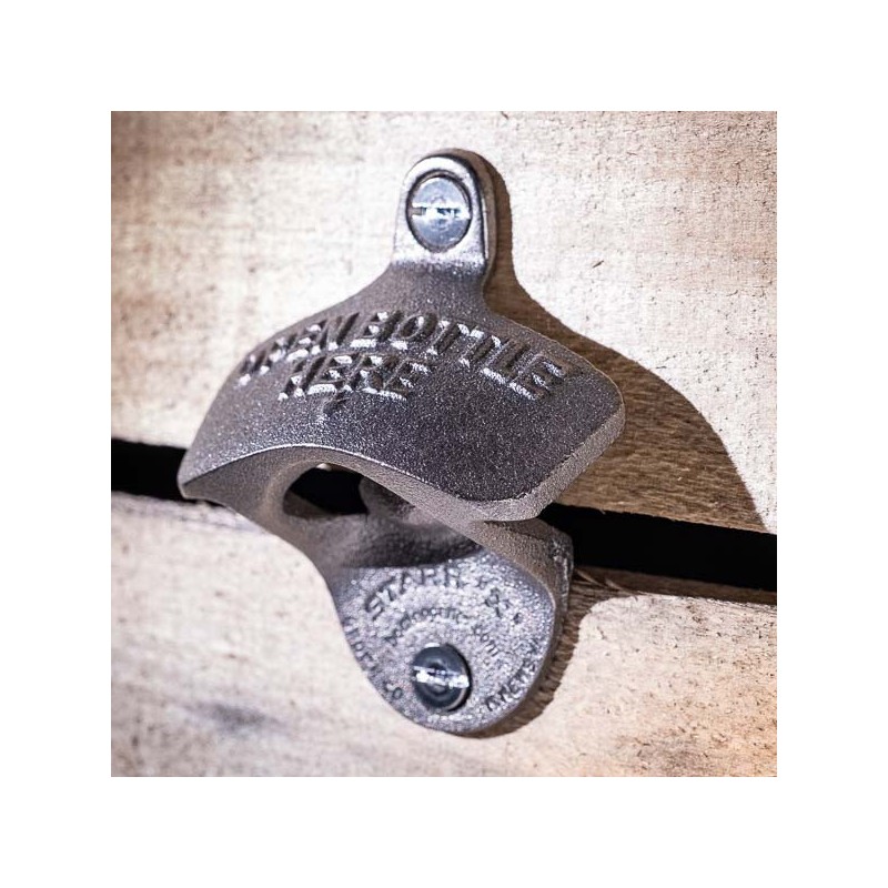 Wall Mount Bottle Opener STARR Unplated