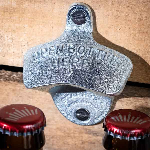 New Classic White Starr X Wall Mounted Beer Bottle Opener Bar Decor With Screws 