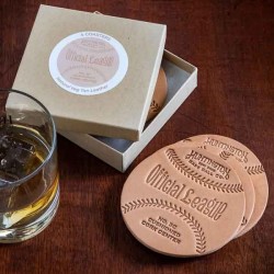 Baseball coasters set of 4 - HUNTINGTON made in USA