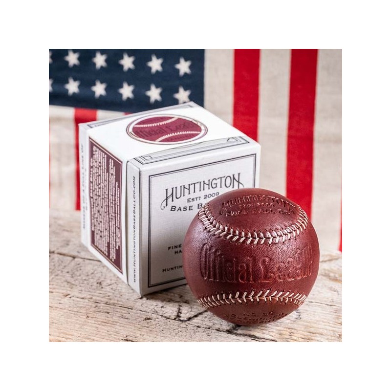 HUNTINGTON baseball BROWN Leather made in USA