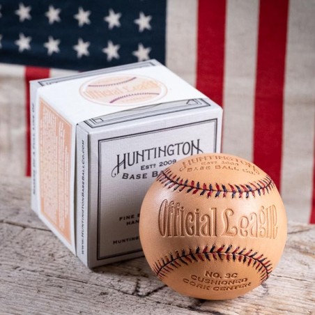 Balles de baseball cuir Naturel Huntington made in USA