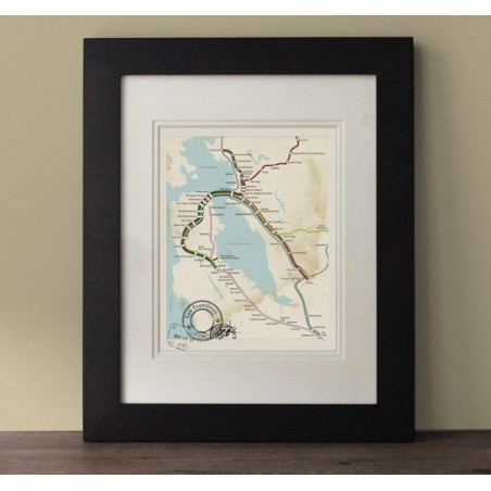 San Francisco  subway map ART PRINT