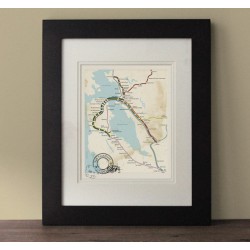 San Francisco  subway map ART PRINT