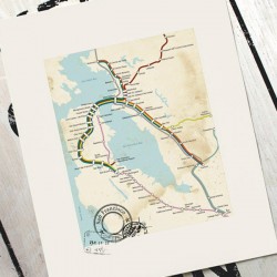San Francisco  subway map ART PRINT