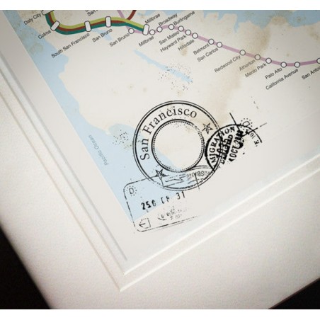 San Francisco  subway map ART PRINT