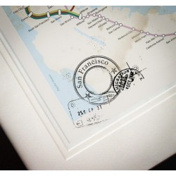 San Francisco  subway map ART PRINT