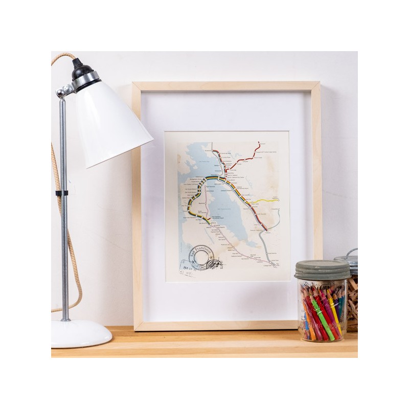 San Francisco  subway map ART PRINT