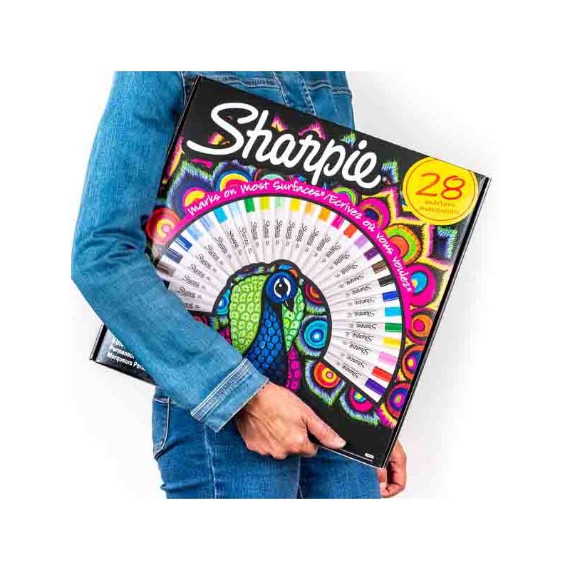 Sharpie Permanent Markers, set of 28, Peacock