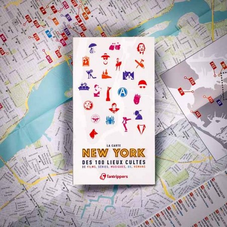carte des 100 lieux cultes de New York