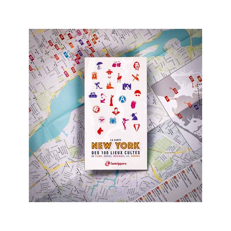 carte des 100 lieux cultes de New York