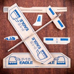 Set of 2 Eagle F15 balsa gliders Made in USA