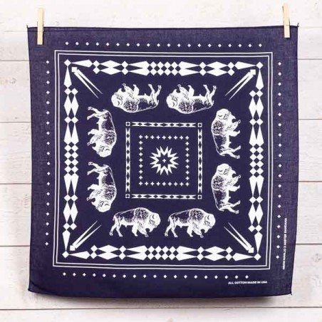 Bandana Bison coton bleu marine Mister Bandana