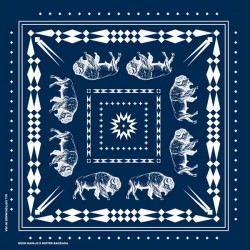 Bandana Buffalo bleu marine - Made in USA