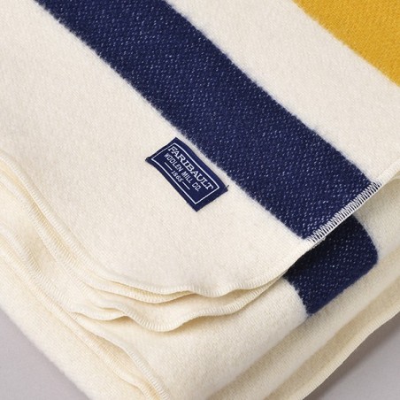 Revival Stripe Wool Throw - White Multi