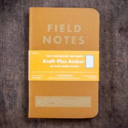 Pack 2 carnets FIELD NOTES  Kraft Plus Ambre - Made in USA