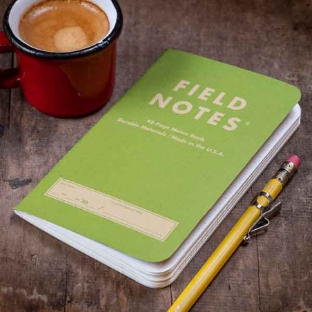 Pack 2 carnets FIELD NOTES  Kraft Plus Vert Mousse- Made in USA