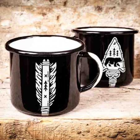 Large Enamel Mug Arrow