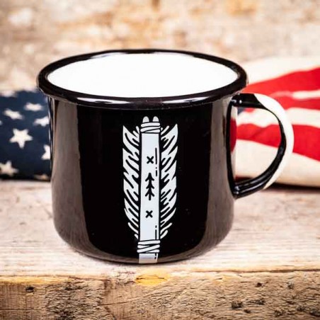 Large Enamel Mug Arrow