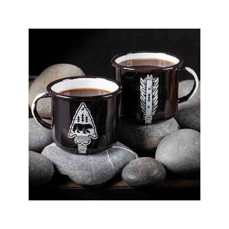 Large Enamel Mug Arrow