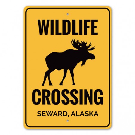 Wildlife Crossing Metal Sign - made in USA
