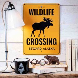 Wildlife Crossing Metal Sign - made in USA