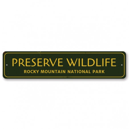 Preserve Wildlife Metal Sign - made in USA