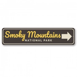 Panneau métal signalétique Smoky Mountains Made in USA