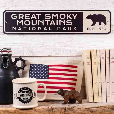 Panneau métal signalétique Great Smoky Mountains Made in USA