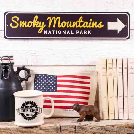 Panneau métal signalétique Smoky Mountains Made in USA