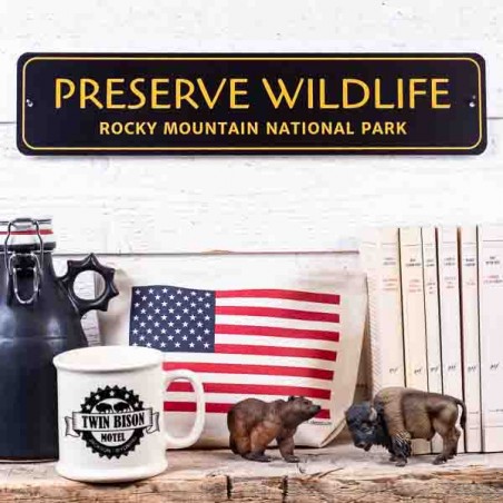 Preserve Wildlife Metal Sign - made in USA