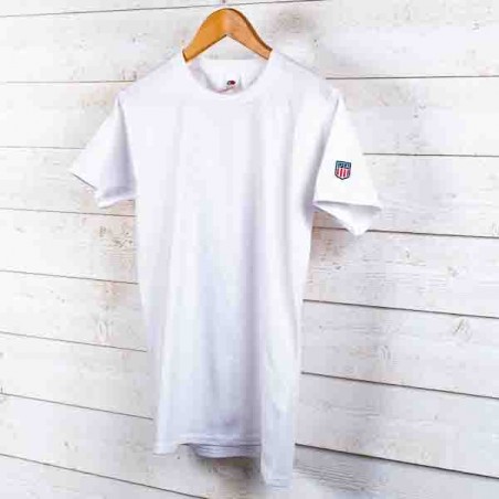 T-shirt coton blanc USA CREST Fruit of the Loom