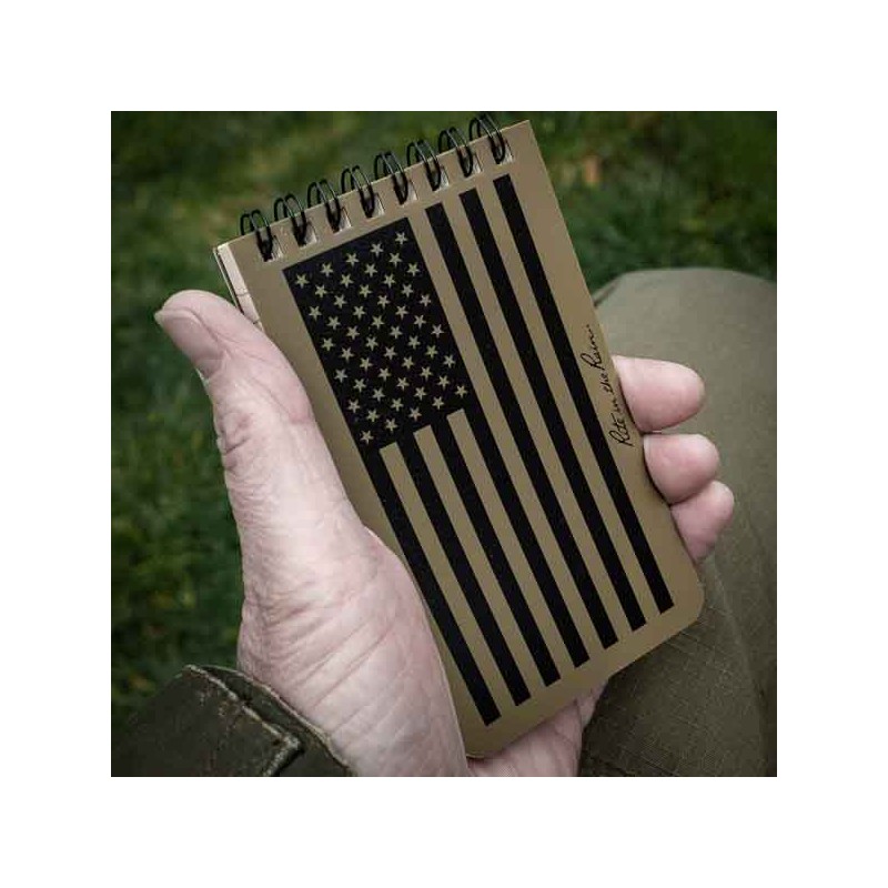 Notebook Tan Flag RITE IN THE RAIN 3"x 5" Made in USA