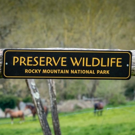 Panneau métal signalétique Preserve Wildlife Made in USA