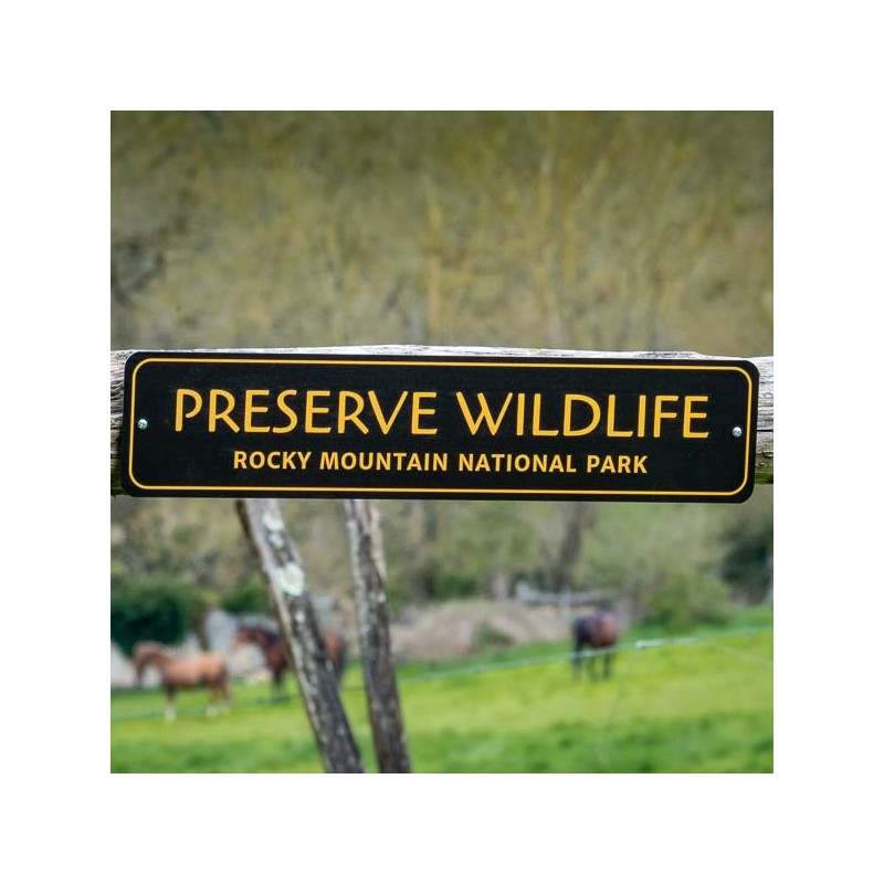 Preserve Wildlife Metal Sign - made in USA