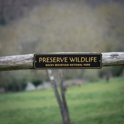 Panneau métal signalétique Preserve Wildlife Made in USA