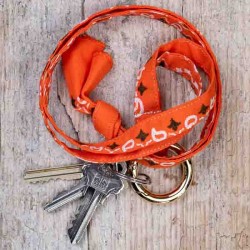 Porte-clés bandana américains orange